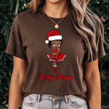 Load image into Gallery viewer, Betty Boop Shirt, Funny Christmas Shirt, Betty Boop Tshirt Christmas Gifts Black Betty Boop Womens Clothing, Betty Boop Christmas Design