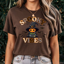 Load image into Gallery viewer, Comfort Colors Spooky Vibes Shirt, Spooky Season Shirt, Cute Halloween Shirt, Halloween Gift, Halloween Pumpkin Shirt, Trick or Treat Shirt