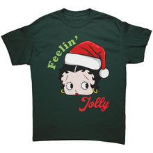 Load image into Gallery viewer, Christmas Betty Boop Shirt Christmas Shirt Feeling Jolly Shirt Christmas Gifts Cute Betty Boop Womens Shirt Betty Boop Tshirt Gift Fort Her