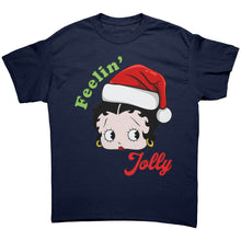 Load image into Gallery viewer, Christmas Betty Boop Shirt Christmas Shirt Feeling Jolly Shirt Christmas Gifts Cute Betty Boop Womens Shirt Betty Boop Tshirt Gift Fort Her