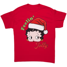 Load image into Gallery viewer, Christmas Betty Boop Shirt Christmas Shirt Feeling Jolly Shirt Christmas Gifts Cute Betty Boop Womens Shirt Betty Boop Tshirt Gift Fort Her