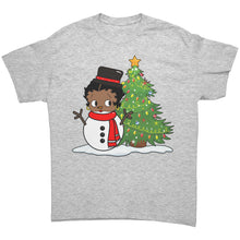 Load image into Gallery viewer, Christmas Snowman Shirt, Betty Boop Shirt, Christmas Shirt, Cute Christmas TShirt, Cute Snowman Design Shirt, Womens Christmas Gift For Her