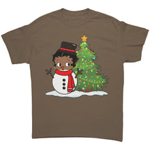 Load image into Gallery viewer, Christmas Snowman Shirt, Betty Boop Shirt, Christmas Shirt, Cute Christmas TShirt, Cute Snowman Design Shirt, Womens Christmas Gift For Her
