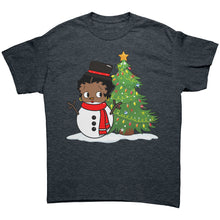 Load image into Gallery viewer, Christmas Snowman Shirt, Betty Boop Shirt, Christmas Shirt, Cute Christmas TShirt, Cute Snowman Design Shirt, Womens Christmas Gift For Her