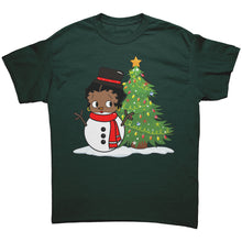 Load image into Gallery viewer, Christmas Snowman Shirt, Betty Boop Shirt, Christmas Shirt, Cute Christmas TShirt, Cute Snowman Design Shirt, Womens Christmas Gift For Her