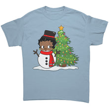 Load image into Gallery viewer, Christmas Snowman Shirt, Betty Boop Shirt, Christmas Shirt, Cute Christmas TShirt, Cute Snowman Design Shirt, Womens Christmas Gift For Her