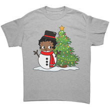 Load image into Gallery viewer, Christmas Snowman Shirt, Betty Boop Shirt, Christmas Shirt, Cute Christmas TShirt, Cute Snowman Design Shirt, Womens Christmas Gift For Her