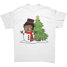 Load image into Gallery viewer, Christmas Snowman Shirt, Betty Boop Shirt, Christmas Shirt, Cute Christmas TShirt, Cute Snowman Design Shirt, Womens Christmas Gift For Her