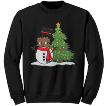 Load image into Gallery viewer, Christmas Sweatshirt, Betty Boop Sweatshirt, Christmas Snowman Sweatshirt, Christmas Gifts Betty Boop Womens Sweatshirt Gift For Her