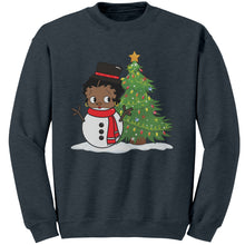 Load image into Gallery viewer, Christmas Sweatshirt, Betty Boop Sweatshirt, Christmas Snowman Sweatshirt, Christmas Gifts Betty Boop Womens Sweatshirt Gift For Her