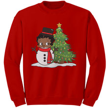 Load image into Gallery viewer, Christmas Sweatshirt, Betty Boop Sweatshirt, Christmas Snowman Sweatshirt, Christmas Gifts Betty Boop Womens Sweatshirt Gift For Her