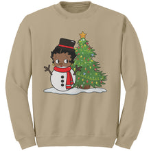 Load image into Gallery viewer, Christmas Sweatshirt, Betty Boop Sweatshirt, Christmas Snowman Sweatshirt, Christmas Gifts Betty Boop Womens Sweatshirt Gift For Her