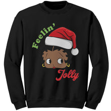 Load image into Gallery viewer, Christmas Sweatshirt, Feeling Jolly Sweatshirt, Christmas Betty Boop Sweatshirt, Betty Boop Sweater, Betty Boop Shirt Christmas Gift For Her