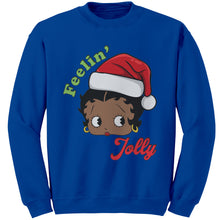 Load image into Gallery viewer, Christmas Sweatshirt, Feeling Jolly Sweatshirt, Christmas Betty Boop Sweatshirt, Betty Boop Sweater, Betty Boop Shirt Christmas Gift For Her