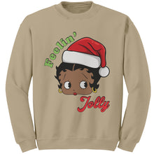 Load image into Gallery viewer, Christmas Sweatshirt, Feeling Jolly Sweatshirt, Christmas Betty Boop Sweatshirt, Betty Boop Sweater, Betty Boop Shirt Christmas Gift For Her