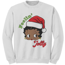Load image into Gallery viewer, Christmas Sweatshirt, Feeling Jolly Sweatshirt, Christmas Betty Boop Sweatshirt, Betty Boop Sweater, Betty Boop Shirt Christmas Gift For Her