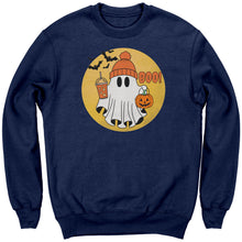 Load image into Gallery viewer, Comfort Colors Halloween Ghost Sweatshirt, Halloween Sweatshirt, Halloween Gift, Trick or Treat Sweatshirt, Spooky Season Sweatshirt Pumpkin