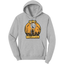 Load image into Gallery viewer, Comfort Colors Happy Halloween Hoodie, Retro Halloween Hoodie, Spooky Season Hoodie, Unisex Halloween Gift For Her, Womens Halloween Hoodie