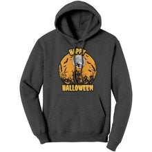 Load image into Gallery viewer, Comfort Colors Happy Halloween Hoodie, Retro Halloween Hoodie, Spooky Season Hoodie, Unisex Halloween Gift For Her, Womens Halloween Hoodie