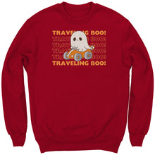 Load image into Gallery viewer, Comfort Colors Traveling Boo Sweatshirt, Cute Halloween Sweatshirt Spooky Season Sweatshirt, Funny Halloween Ghost Sweatshirt Halloween Gift