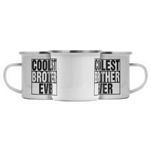 Load image into Gallery viewer, Coolest_Brother_Ever_Enamel_Mug_Camping_CampingMug3pcTriangle_Mockup.png_15739542