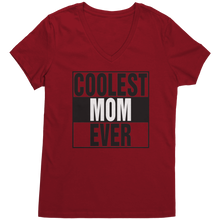 Load image into Gallery viewer, Coolest_Mom_Ever_Shirt_Mom_Vneck_Shirt_Classic_Red_Mockup.png