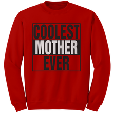 Load image into Gallery viewer, Coolest_Mother_Ever_Sweatshirt_Coolest__Red_Mockup.png