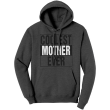 Load image into Gallery viewer, Coolest_Mother_Hoodie_Mama_Hoodie_Mom__Dark_Heather_Front_Mockup.png