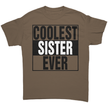 Load image into Gallery viewer, Coolest_Sister_Ever_Shirt_Big_Sister_Sh_Brown_Savana_Front_Mockup.png