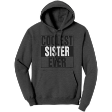 Load image into Gallery viewer, Coolest_Sister_Hoodie_Sister_Sweater_W_Dark_Heather_Front_Mockup.png
