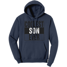 Load image into Gallery viewer, Coolest_Son_Ever_Hoodie_Cute_Son_Hoodie_Navy_Front_Mockup.png