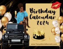 Load image into Gallery viewer, 2025 Calendar, Birthday Calendar Printable Planner, Editable Calendar 2025 Printable Calendar Digital Planner Digital Download Birthday Gift