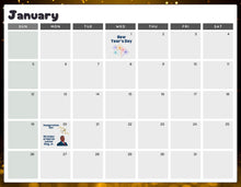 Load image into Gallery viewer, 2025 Calendar, Birthday Calendar Printable Planner, Editable Calendar 2025 Printable Calendar Digital Planner Digital Download Birthday Gift