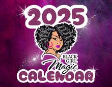 Load image into Gallery viewer, Black Girl Magic 2025 Calendar Printable Planner, Editable Office Calendar 2025, Printable Calendar, Digital Planner, Digital Download PDF