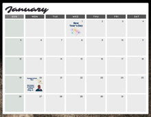 Load image into Gallery viewer, Black Girl Magic 2025 Calendar Printable Planner, Editable Office Calendar 2025, Printable Calendar, Digital Planner, Digital Download PDF