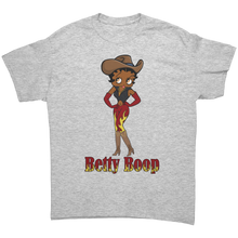Load image into Gallery viewer, Cowgirl_Shirt_Betty_Boop_T-Shirt_Betty_Ash_Grey_Front_Mockup.png