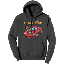 Load image into Gallery viewer, Cute_Betty_Boop_Hoodie_Drag_Racing_Shir_Dark_Heather_Front_Mockup.png