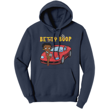 Load image into Gallery viewer, Cute_Betty_Boop_Hoodie_Drag_Racing_Shir_Navy_Front_Mockup.png