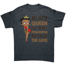 Load image into Gallery viewer, Cute_Betty_Boop_Shirt_Black_Queen_Shirt_Dark_Heather_Mockup.png
