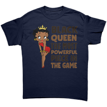 Load image into Gallery viewer, Cute_Betty_Boop_Shirt_Black_Queen_Shirt_Navy_Front_Mockup.png