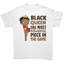 Load image into Gallery viewer, Cute_Betty_Boop_Shirt_Black_Queen_Shirt_White_Front_Mockup.png
