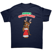 Load image into Gallery viewer, Cute Betty Boop Shirt, Funny Christmas Shirt, Christmas Reindeer Shirt, Christmas Graphic Tee, Christmas Gifts For Her, Womens Clothing Gift