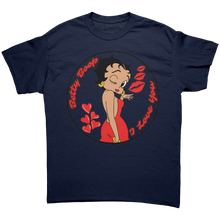Load image into Gallery viewer, Cute_Betty_Boop_Shirt_I_Love_You_Betty__Navy_Front_Mockup.png