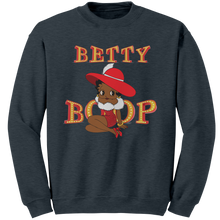 Load image into Gallery viewer, Cute_Betty_Boop_Sweatshirt_Retro_Betty__Dark_Heather_Mockup.png