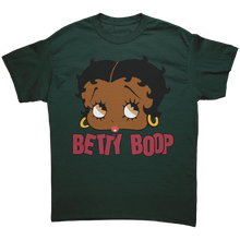 Load image into Gallery viewer, Cute_Betty_Boop_T-Shirt_for_Women_Retro_Forest_Green_Mockup.png