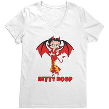 Load image into Gallery viewer, Cute Betty Boop Womens Vneck Betty Boop Halloween Vneck, Halloween Gift For Her Halloween Party Tee Halloween Costume, Funny Halloween Vneck