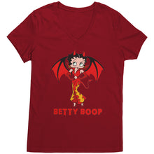 Load image into Gallery viewer, Cute Betty Boop Womens Vneck Betty Boop Halloween Vneck, Halloween Gift For Her Halloween Party Tee Halloween Costume, Funny Halloween Vneck