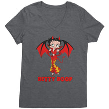 Load image into Gallery viewer, Cute Betty Boop Womens Vneck Betty Boop Halloween Vneck, Halloween Gift For Her Halloween Party Tee Halloween Costume, Funny Halloween Vneck