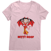 Load image into Gallery viewer, Cute Betty Boop Womens Vneck Betty Boop Halloween Vneck, Halloween Gift For Her Halloween Party Tee Halloween Costume, Funny Halloween Vneck
