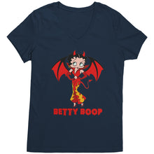 Load image into Gallery viewer, Cute Betty Boop Womens Vneck Betty Boop Halloween Vneck, Halloween Gift For Her Halloween Party Tee Halloween Costume, Funny Halloween Vneck